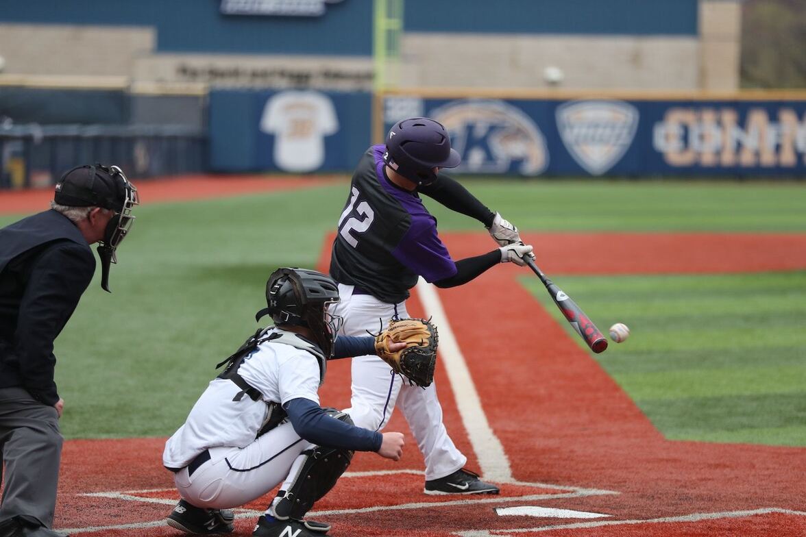 Athlete playing baseball during sports activity